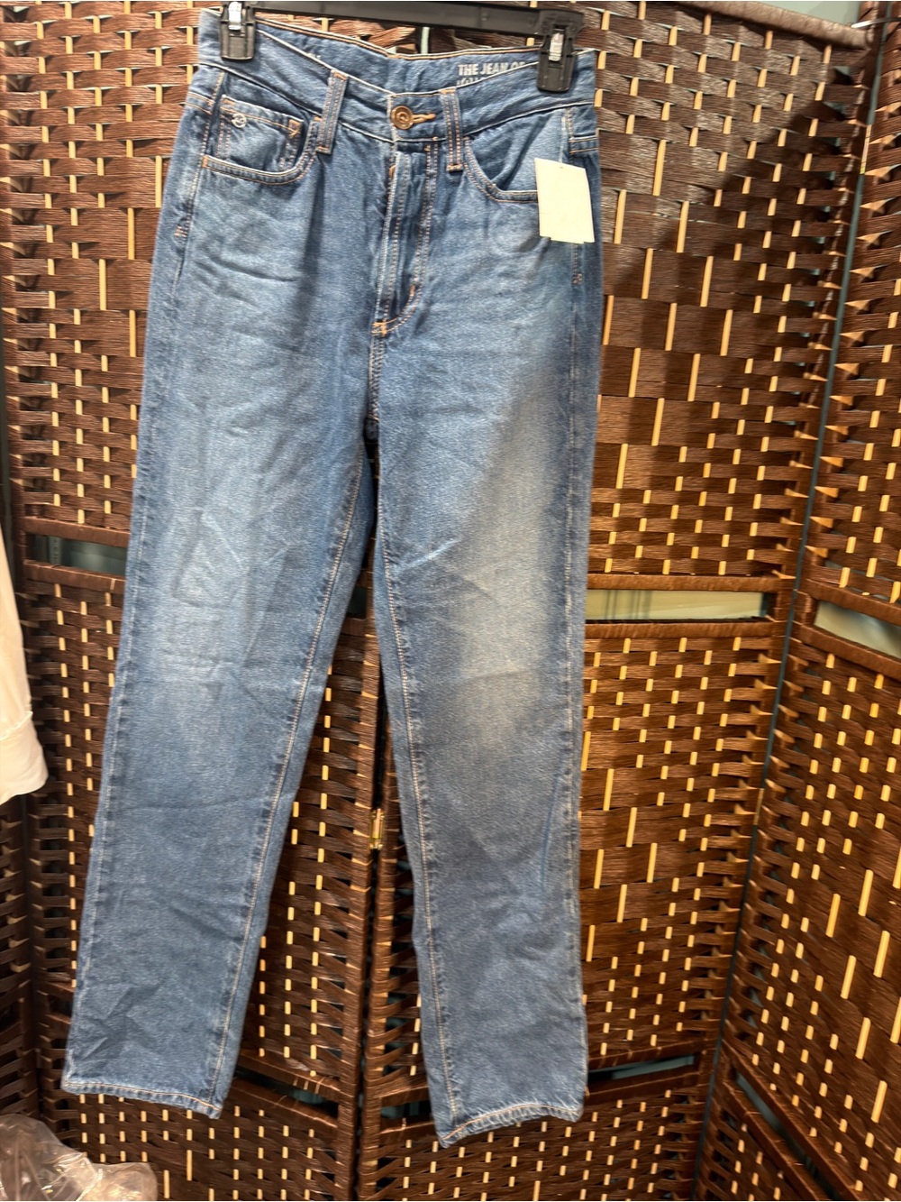 Ag Adriano Goldschmied Straight Leg Jeans in Medium Blue